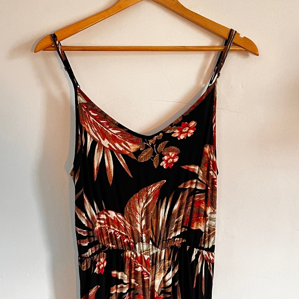 Floral wide leg romper